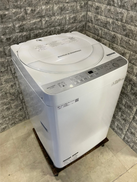 SHARP（シャープ） 全自動洗濯機 ES-GE6B-W 2018年製 6.0kg - 家電買取  