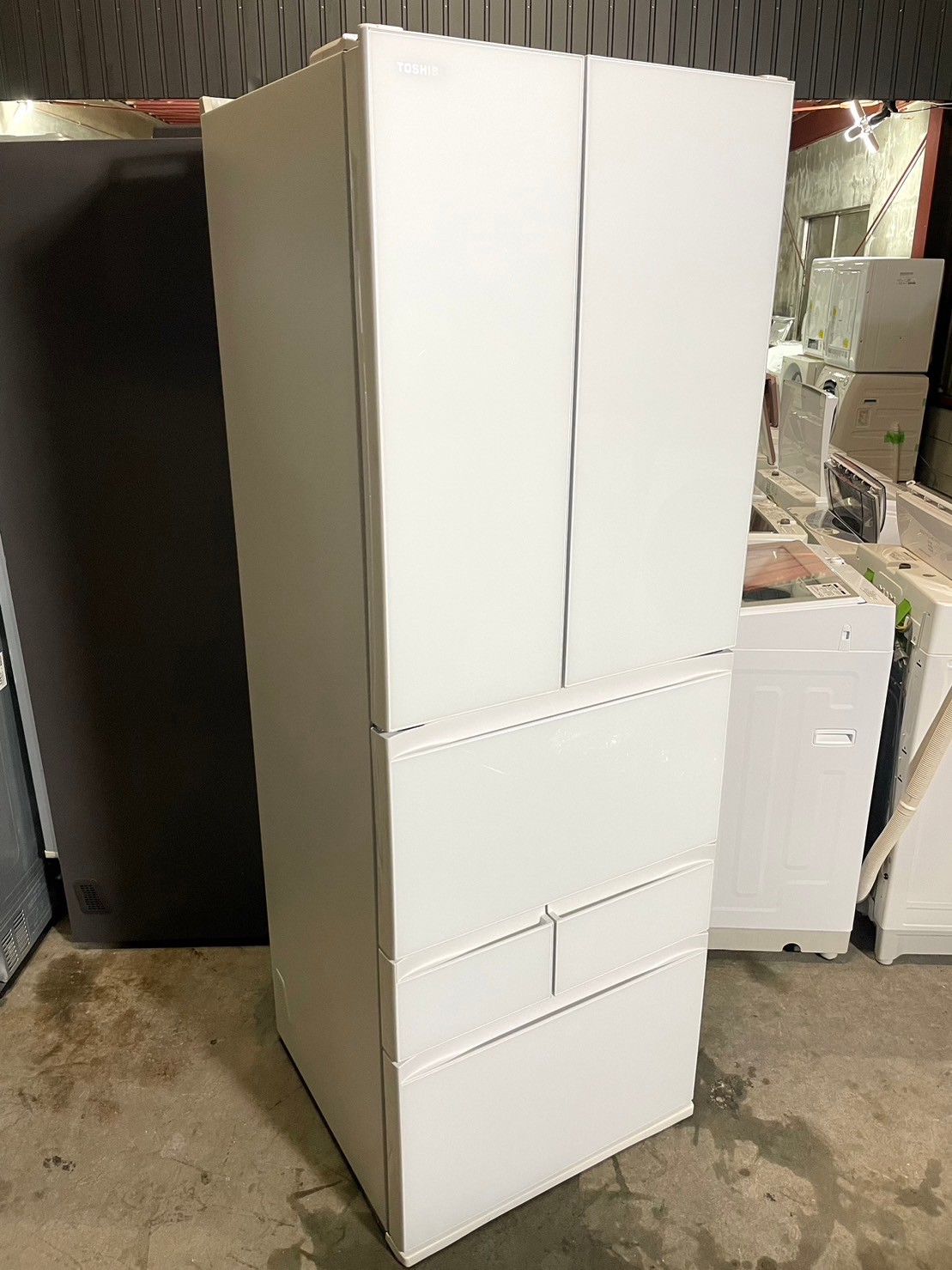 東芝 ノンフロン冷凍冷蔵庫 GR-U460FH(EW) 2022年製 462L - 家電買取 