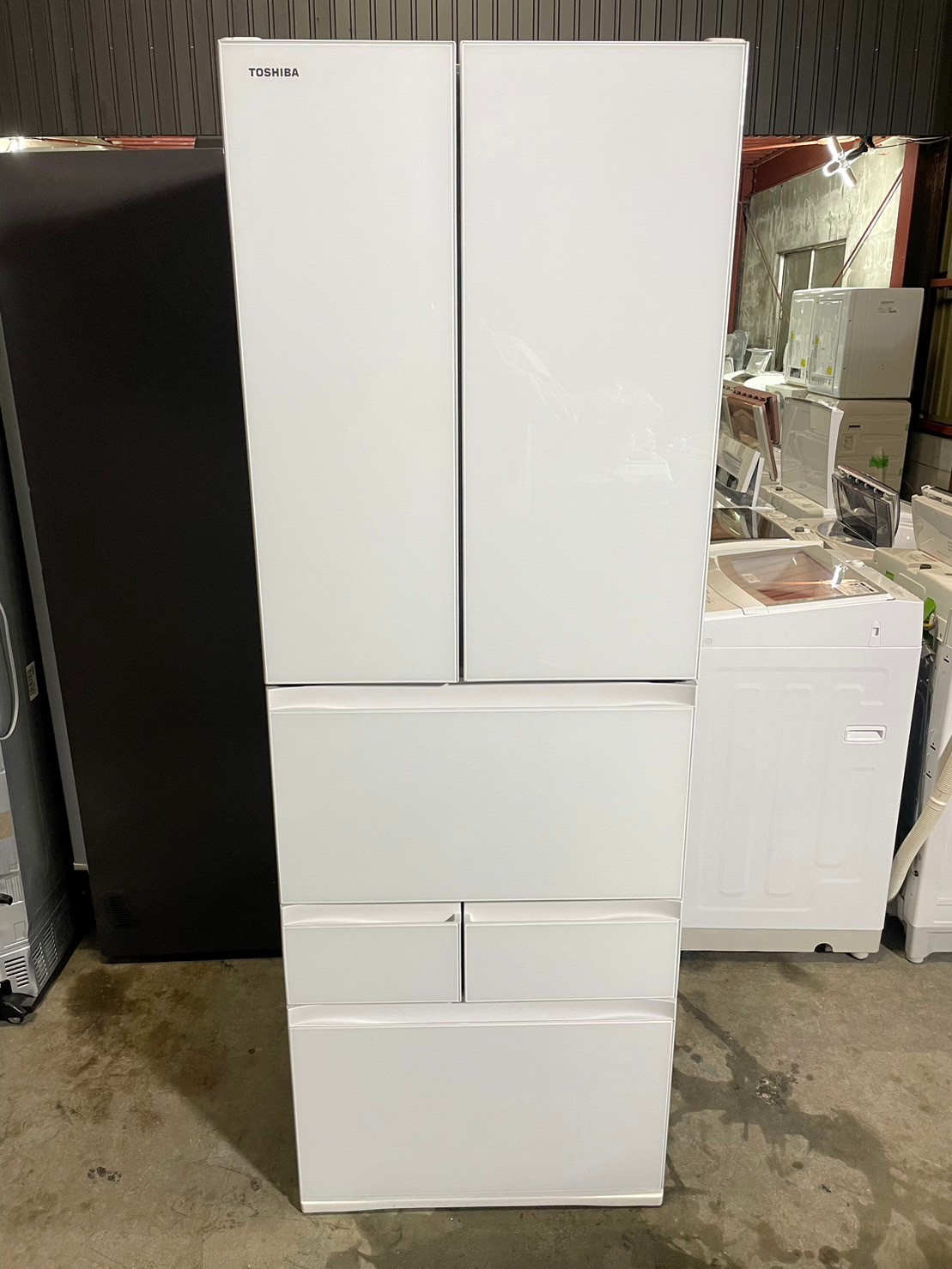 東芝 ノンフロン冷凍冷蔵庫 GR-U460FH(EW) 2022年製 462L - 家電買取 
