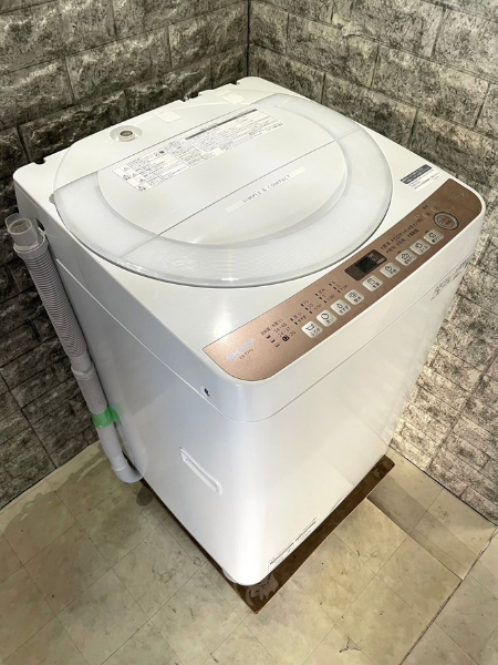 7.0kg SHARP ES-T713-T縦型洗濯機 本体 2021年製SHARP 全自動洗濯機 ES 