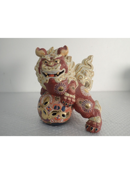 東京 狛江市 九谷焼 玉乗り獅子 買取｜八幡窯 唐獅子 縁起物 - 家電 