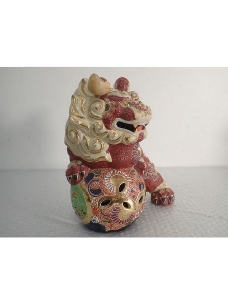東京 狛江市 九谷焼 玉乗り獅子 買取｜八幡窯 唐獅子 縁起物 - 3