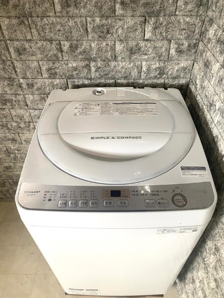 千葉 白井市 シャープ 洗濯機 出張買取 2019年製｜ES-GE7C-W - 2