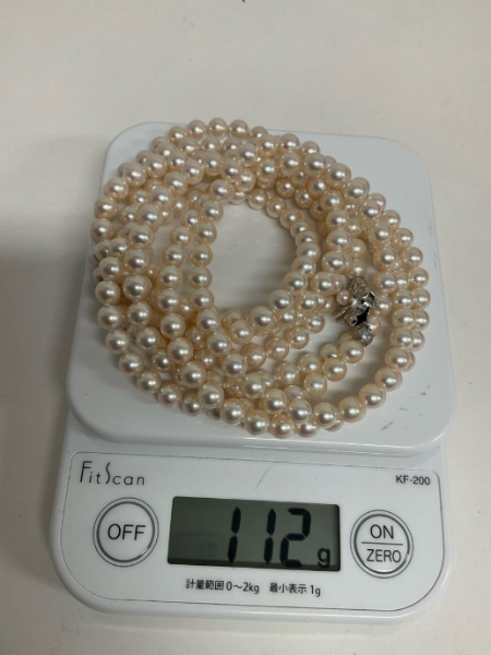 愛知 蟹江町 真珠 ロングネックレス 出張買取｜silver刻印 ケース付 - 3