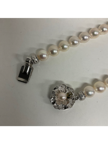愛知 蟹江町 真珠 ロングネックレス 出張買取｜silver刻印 ケース付 - 4