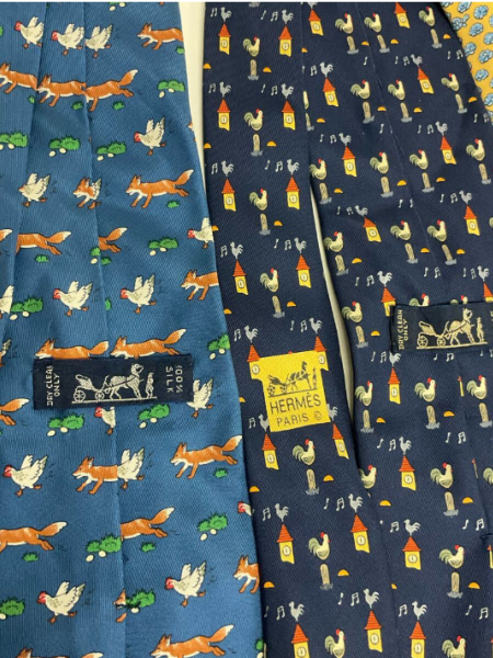 HERMES エルメスのネクタイ・アニマル柄を出張買取｜シルク 東京 杉並区 - 4