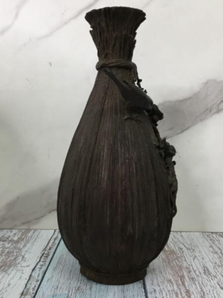 愛知 一宮市で「古銅製花瓶」を出張買取｜骨董工芸品 / 花・鳥の図柄 - 2