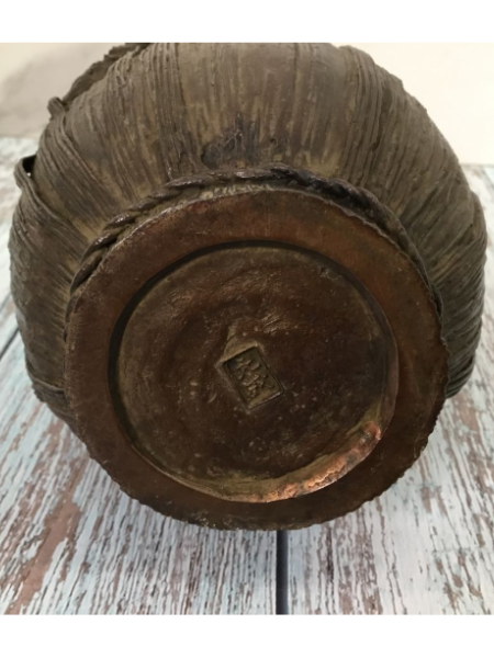 愛知 一宮市で「古銅製花瓶」を出張買取｜骨董工芸品 / 花・鳥の図柄 - 5