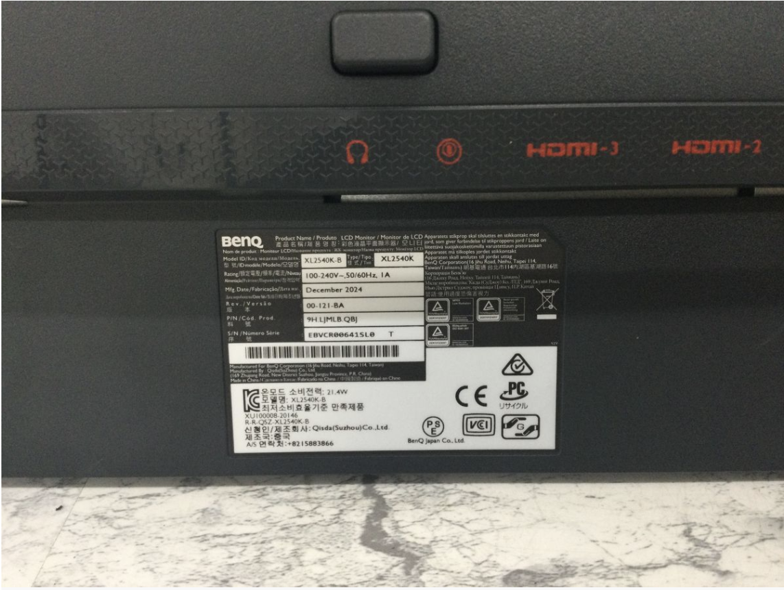 【買取実績】BenQ ZOWIE ゲーミングモニター XL2540K（2024年製）をお買取しました！ - 3