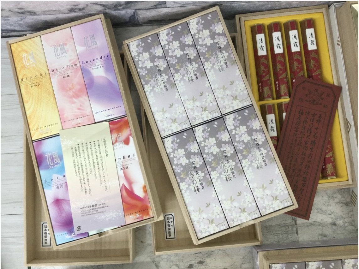 【買取実績】日本香堂・鳩居堂・玉初堂ほか お線香・ロウソクセット 元箱・木箱入り - 2