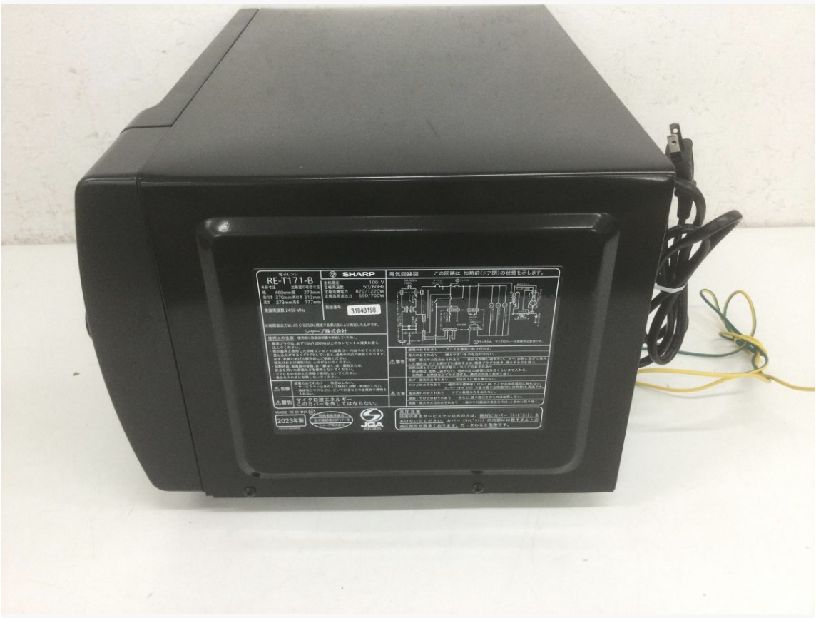 【買取実績】SHARP シャープ RE-T171-B 単機能電子レンジ / ブラック / 2023年製 - 3
