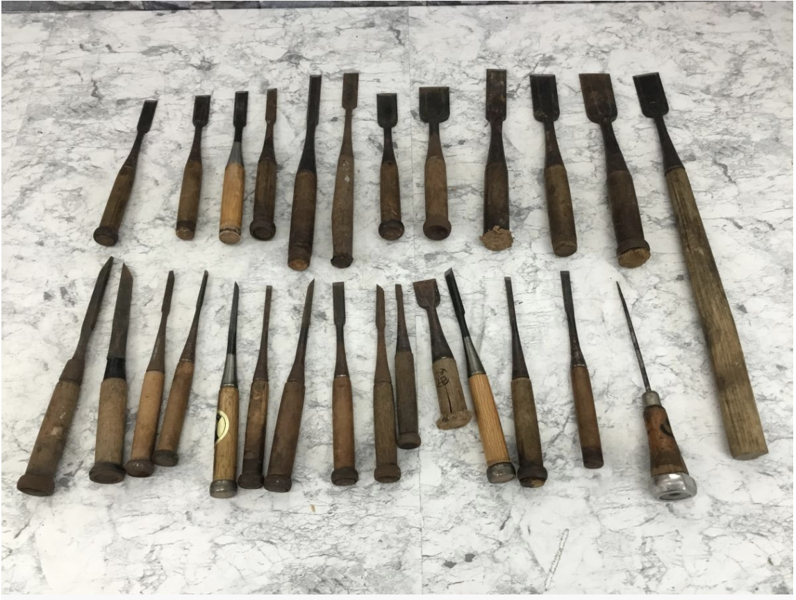 【買取実績】大工道具 ノミ 27本 / かんな（鉋）3個セット - 2