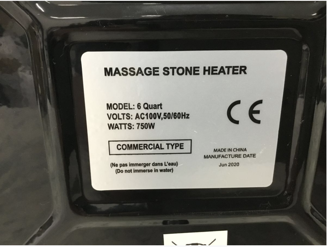 【買取実績】Massage Stone Heater（マッサージ ストーン ウォーマー）  6 Quart / 2020年製 / ホットストーンセット・説明書付き - 3