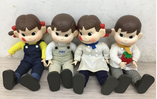 【買取実績】東京都小金井市 不二家（FUJIYA）ペコちゃんグッズ まとめ（人形／フィギュア／貯金箱／クッション／キーホルダー 他セット） - 2