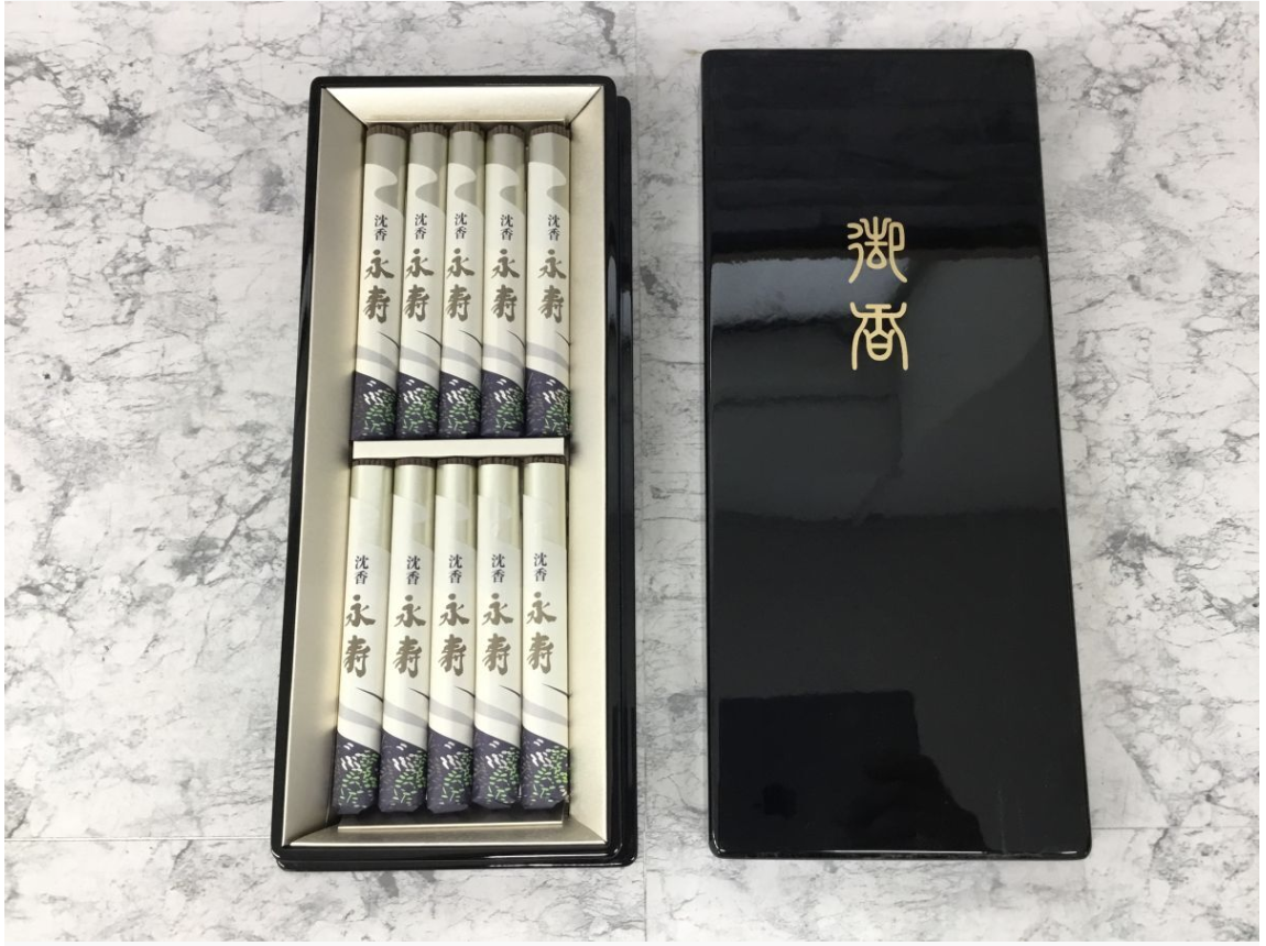 【買取実績】日本香堂 お線香 永寿シリーズ  沈香 永寿・白檀 永寿 / 10束セット / 桐箱・ケース付き / 高級線香・仏具 - 2