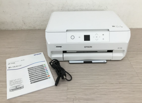 【買取実績】東京都足立区 EPSON（エプソン）Colorio（カラリオ）EP-717A インクジェットプリンター複合機（2024年製／取扱説明書付き／通電確認済）-1