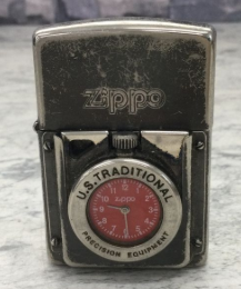 【買取実績】東京都江戸川区 ZIPPO（ジッポ）U.S. TRADITIONAL TIME LITE XI（時計付きオイルライター／PRECISION EQUIPMENT／レトロ品） - 2